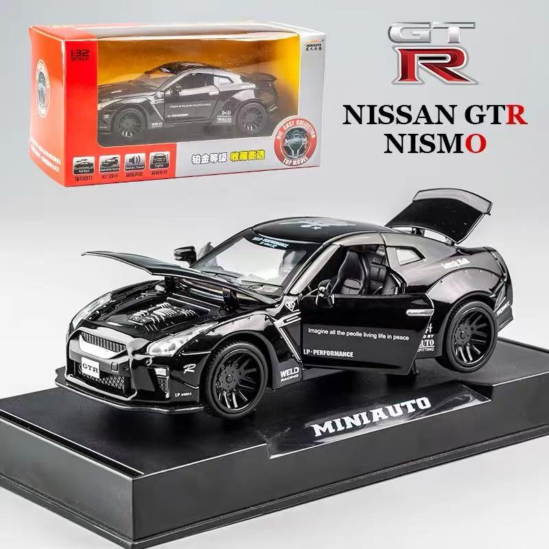 JYCM - 1:32 Alloy Car model - GTR (Black/Blue)