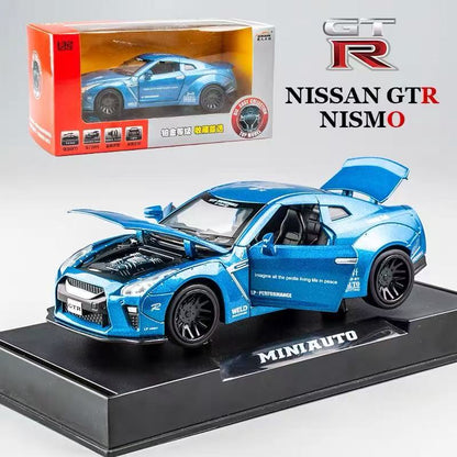 JYCM - 1:32 Alloy Car model - GTR (Black/Blue)