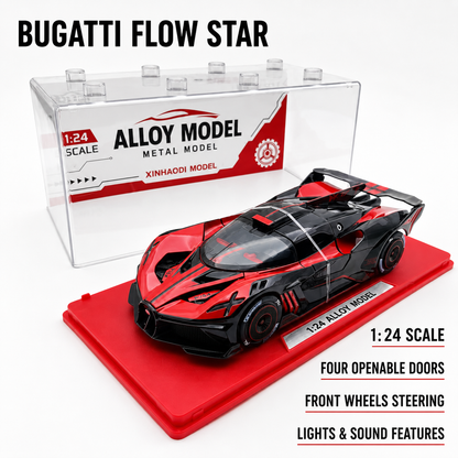 JYCM - 1:24 Alloy Car model - Bugatti Bolide (Blue/Yellow/Red)