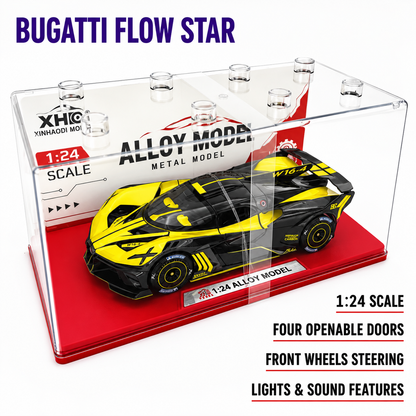 JYCM - 1:24 Alloy Car model - Bugatti Bolide (Blue/Yellow/Red)
