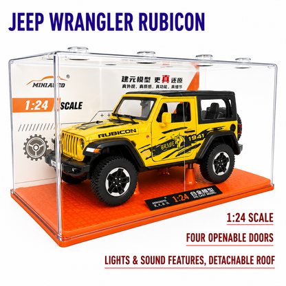 JYCM - 1:24 Alloy Car model - Jeep Wrangler (Yellow/Army Green)