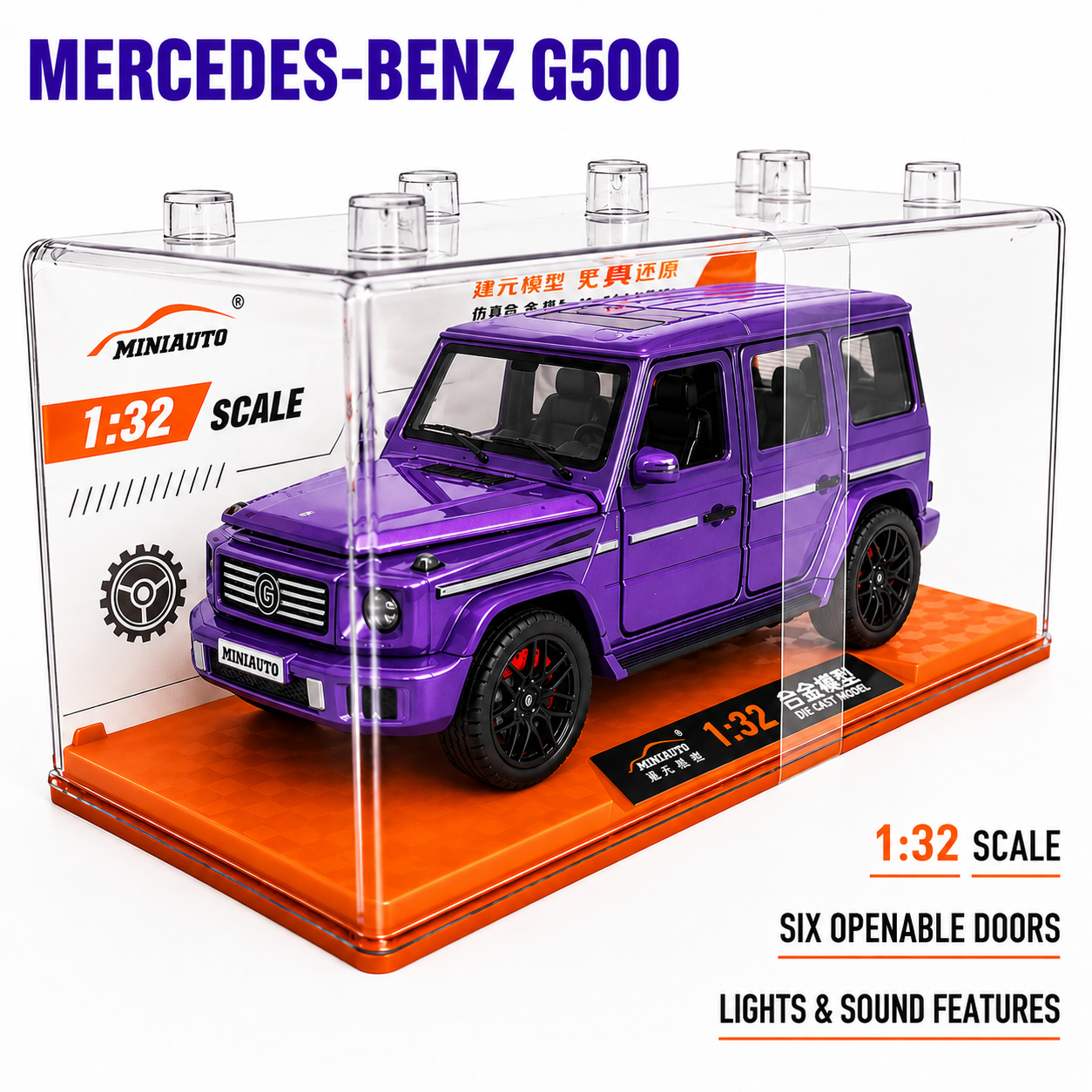 JYCM - 1:32 Alloy Car model - Mercedes G500 (Blue/Black/Yellow/Pink)