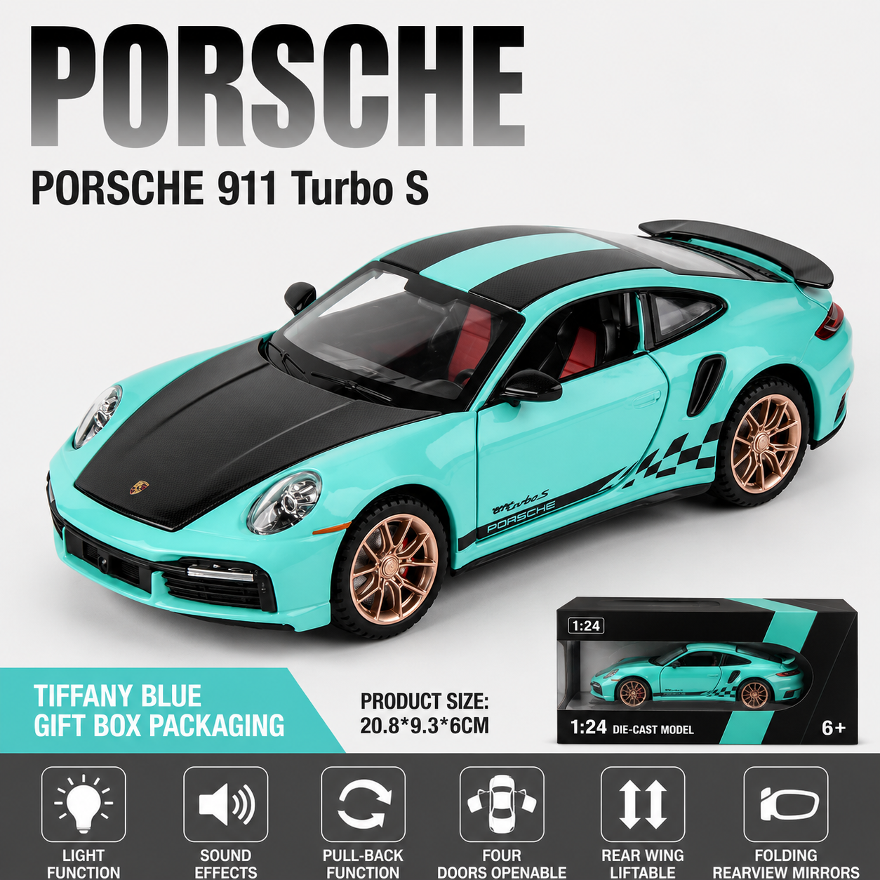 JYCM - 1:24 Alloy Car model - Porsche 911