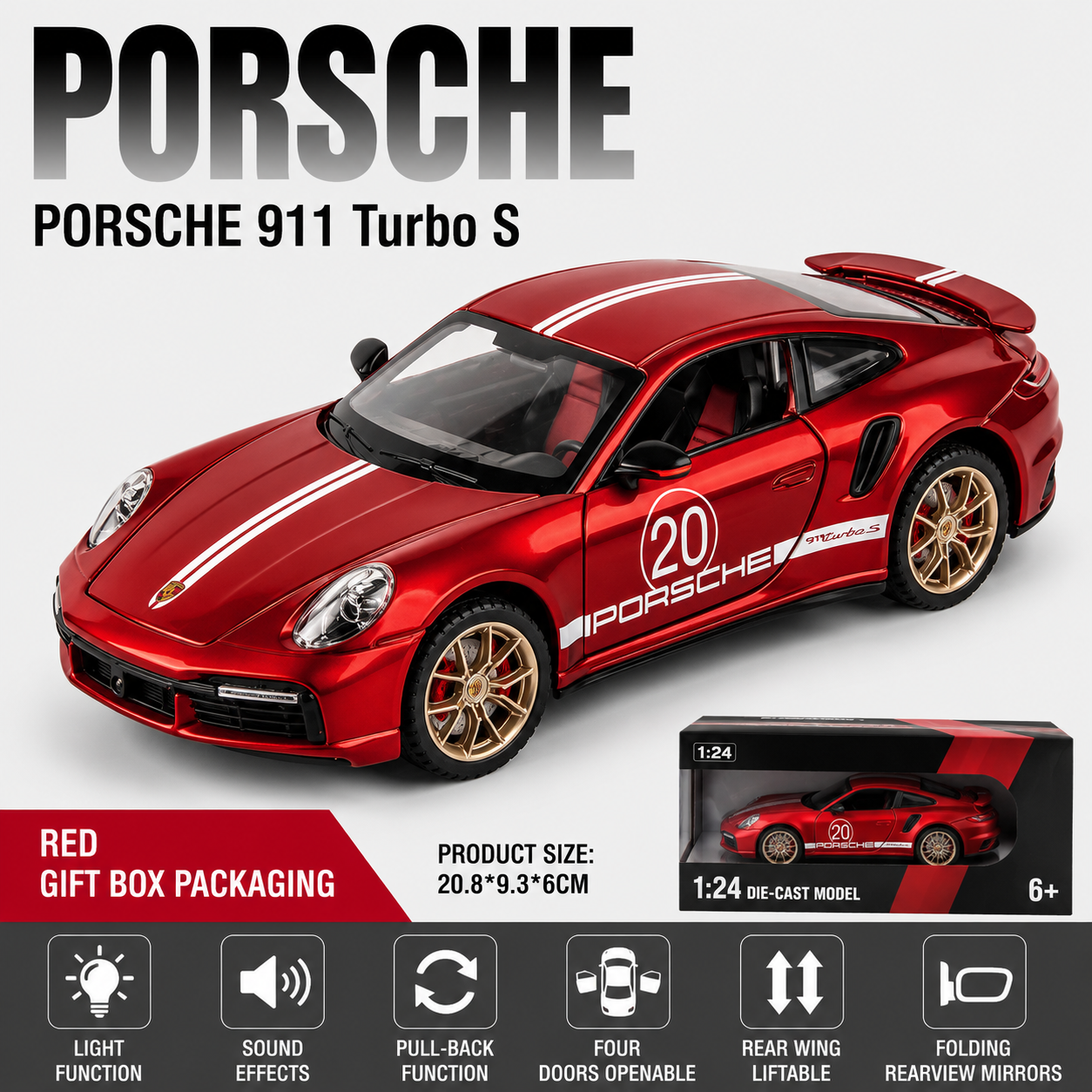 JYCM - 1:24 Alloy Car model - Porsche 911