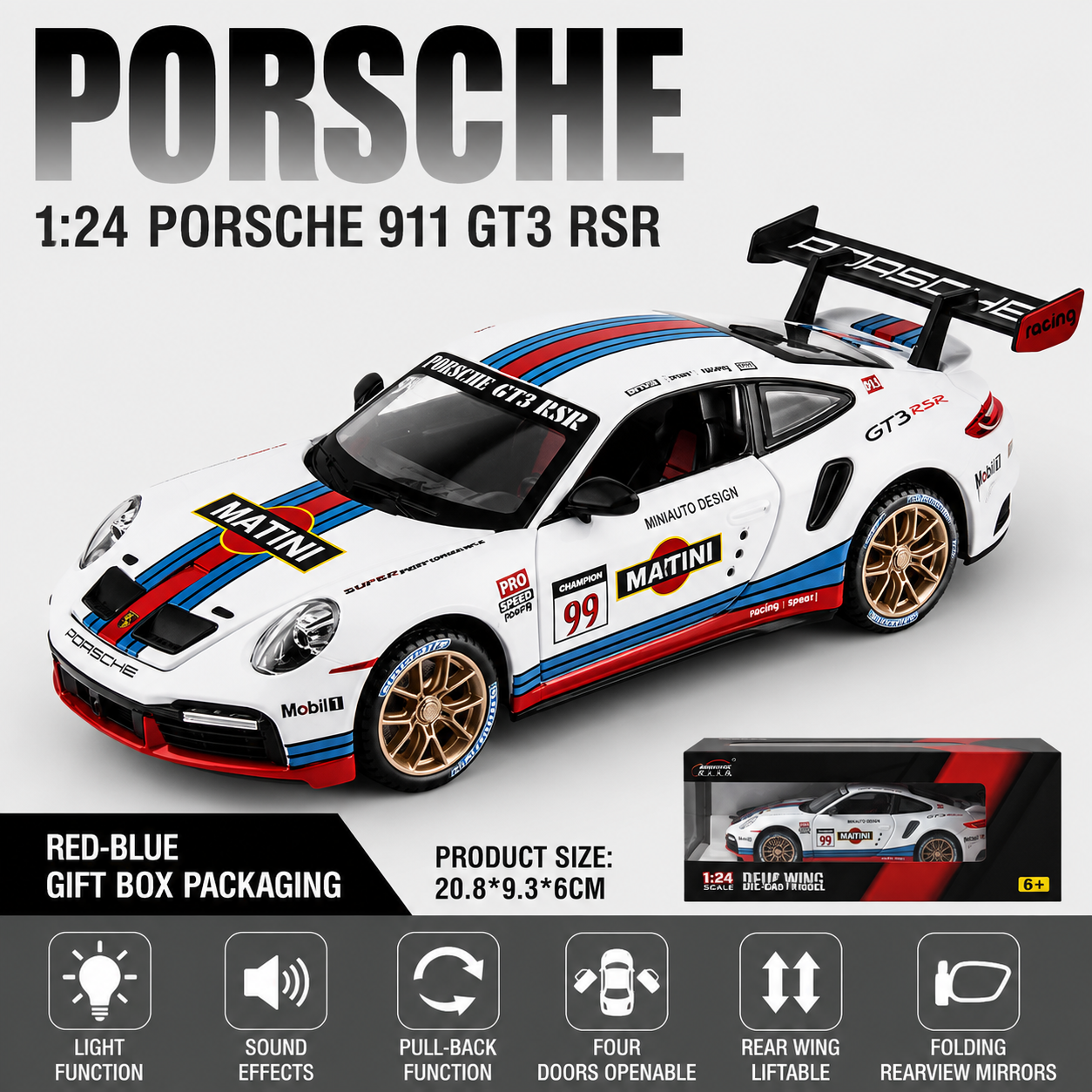 JYCM - 1:24 Alloy Car model - Porsche 911