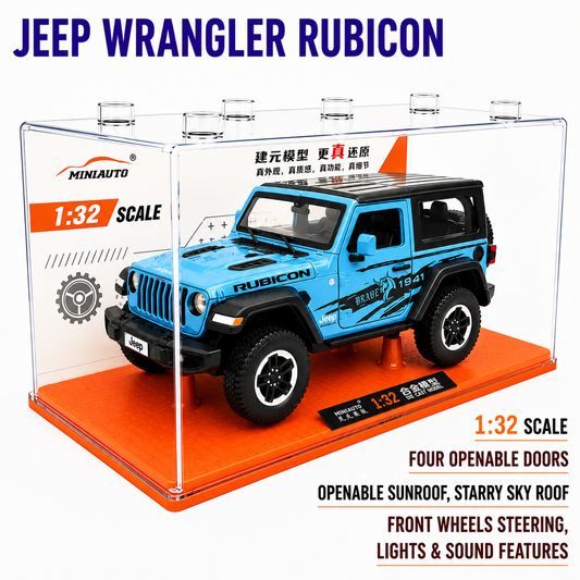 JYCM - 1:32 Alloy Car model - Jeep Wrangler (ArmyGreen/Black/Blue/Yellow)